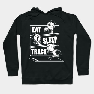 Eat Sleep Track - Track and field Athletic Contests Gift graphic Hoodie